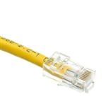 WholesaleCables.com 10X8-18101 1ft Cat6 Yellow Ethernet Patch Cable Bootless