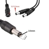 20 inch DC Power Y Cable Female DC Socket to Dual Male DC Plug 5.5 x 2.5mm
