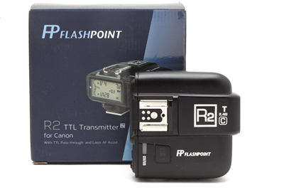 Near Mint Flashpoint R2 TTL Transmitter for Canon with Box #42572