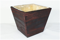 Square Wood Planter with Plastic Liner CalCastle Craft