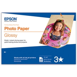 EPSON GLOSSY PHOTO PAPER 4X6" (100 SHEETS)