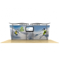 20' Hybrid Monitor Display w/ Tapered Fabric Sides