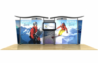 20' Hybrid Backlit Display w/ Wave Top & Tapered Fabric Sides