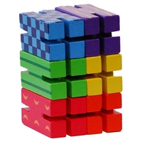 Got Special Kids| What Z'it Bendable, Colorful Wooden Blocks w/ Elastic Band
