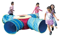 Pacific Play Institutional Fun Junction Tunnel Set with Four 4 ft Long Tunnels