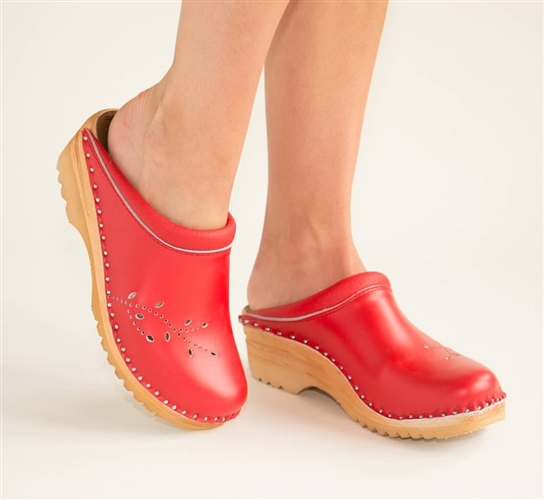 Troentorp Clogs - O'Keefe - available Red, Black, Navy Blue