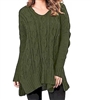 Vee neck cable sweater