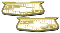1957 Chevy Forged Bel Air Crest Emblems, Show Quality - Pair