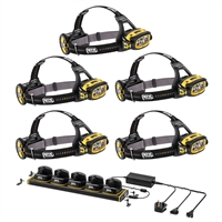 Petzl DUO Z1 Waterproof Headlamp 360 lumens 5 pack with charging station