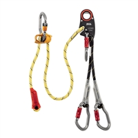 Petzl LEZARD Helivac lanyard with securing of the drop-off/recovery phases