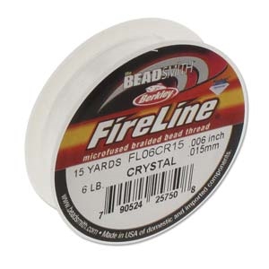 6LB Test - Size D Berkley Fireline Thread 15 Yard Spool - Crystal