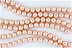 12mm Glass Round Pearl Beads - Dusty Pink