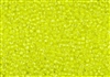 8/0 Matsuno Japanese Seed Beads - Luminous Neon Yellow Lined Crystal #206C