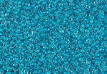 8/0 Matsuno Japanese Seed Beads - Teal Lined Crystal #219