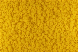 8/0 Matsuno Japanese Seed Beads - Opaque Sunglow Yellow Frosted #F404A