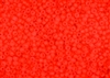 15/0 Matsuno Japanese Seed Beads - Milky Neon Coral Frosted #F206