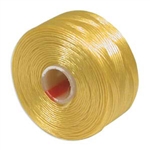 S-Lon (Superlon) Nylon Beading Thread - Size D - TEX45 - 78 Yards - GOLDEN YELLOW