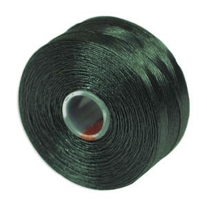 S-Lon (Superlon) Nylon Beading Thread - Size D - TEX45 - 78 Yards - DARK GREEN
