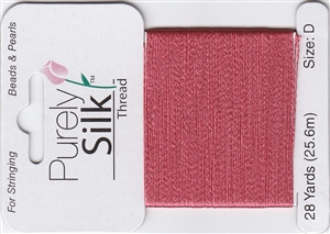 Purely Silk Beading Thread - Size F - Coral