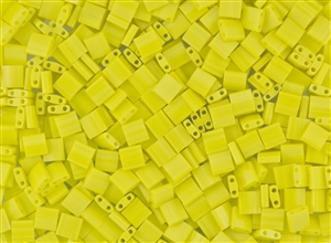 Miyuki Tila 5mm Glass Beads - Opaque Yellow #TL404