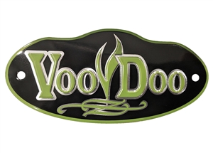 Voodoo Exhaust Badge in Black and Green