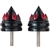 spiked bar ends black with red for yamaha