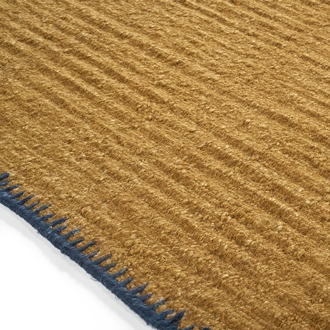 Elitis Atacama Honey.  100% linen golden yellow textured area rug.  Click for details and checkout >>