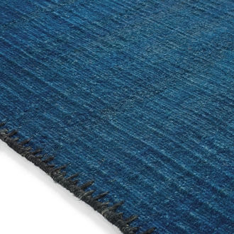 Elitis Atacama Peacok.  100% linen navy blue textured area rug.  Click for details and checkout >>