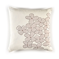 Elitis Sophia CO 188 03 01 Morning. Cream colored viscose & linen whimsical floral accent throw pillow.  Click for details and checkout >>