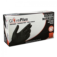 Ammex Corporation Gpnb44100 M Gloveplus Pow/Free Txt Black Nit Gloves