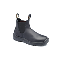 Steel Toe Slip-On Elastic Side Boots w/ Kick Guard, Black