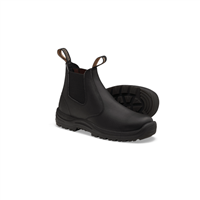 Blundstone 491 Soft Toe Elastic Side Slip-on Boot, Water Resistant, Kick Guard, Black