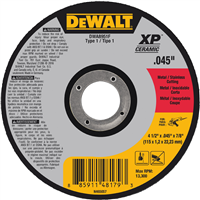 DeWaltÂ® 6 in. x .045 in. x 7/8 in. XP Ceramic Type-1 Metal Cutting Wheel