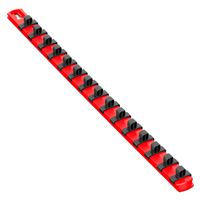 18 Socket Organizer with 18 Dura-Pro HD Clips - Red - 3/8"
