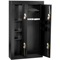 Homak Mfg. 8 Gun Double Door Steel Security Cabinet, Black