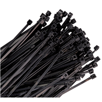 100-pk of 14â€ Black Nylon Cable Ties with 50 lb. Tensile Strength