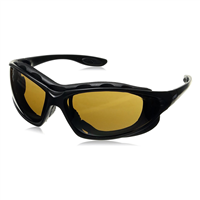 Seismic Seal Eyewear Safety Glasses with Espresso Tint Lens/Black Frame