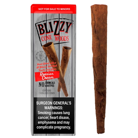 BZY-101 Blizzy Cones Woods | 10 Pouches & 2 Handmade Pre Rolls | Russian Cream