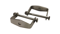 Polished 2 1/4" Model A Rear Spring Clamps Stamped