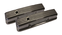 Tall SBC Polished Finned Valve Covers Early Style 58 - 86
