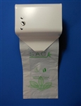S.A.C. Dispenser for sanitary napkin & tampon disposal bags, roll format, white powder coated steel, 1 unit