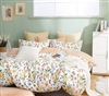 Estella Orange Floral 100% Cotton Reversible Comforter Set