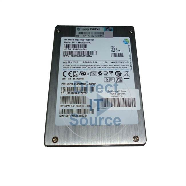 HP 636599-B21 - 100GB SATA 2.5Inch Hard Drive