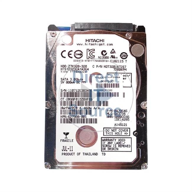 HP 641672-001 - 320GB 7200RPM 2.5 Inch SATA Hard Disk Hard Drive