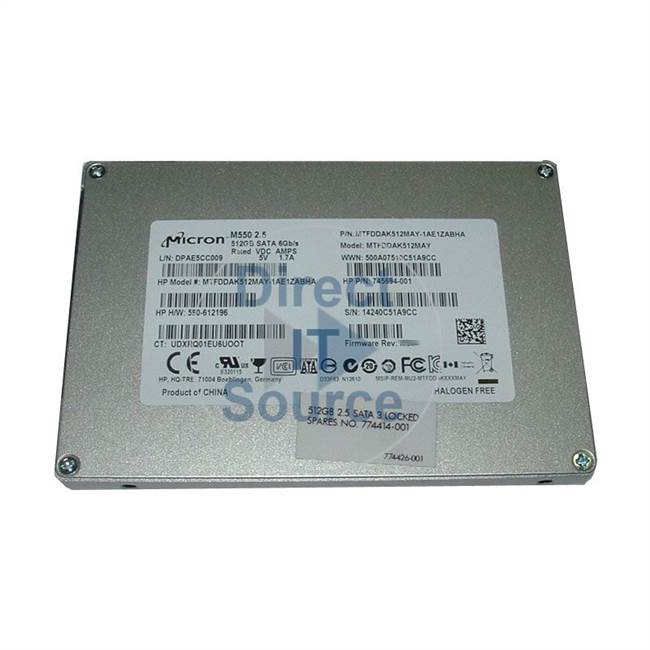 HP 774426-001 - 512GB SATA 2.5" SSD