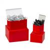 6 x 4 1/2 x 4 1/2" Holiday Red Gift Boxes
