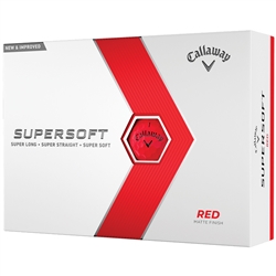 Callaway SuperSoft 2023 Red Golf Balls - 1 Dozen