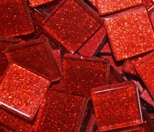 Glitter Tiles..3/4"..Red