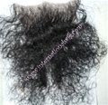 Curly Human Hair Merkin In Black