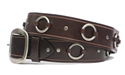 1.5" Brown Leather Ring Belt